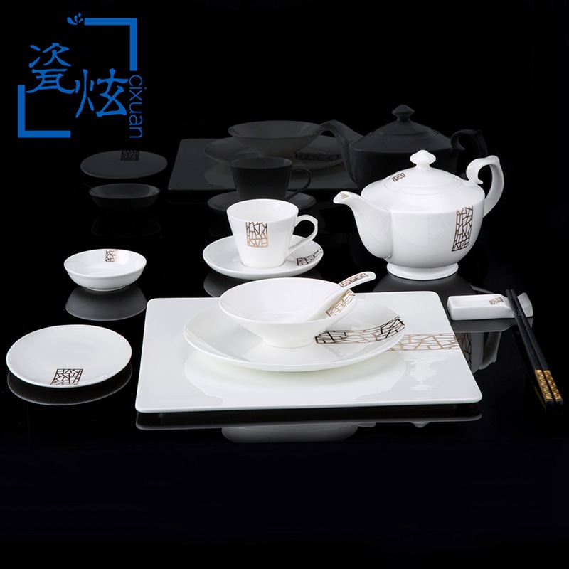 【 Golden Bird's Nest 】 High-end bone China set