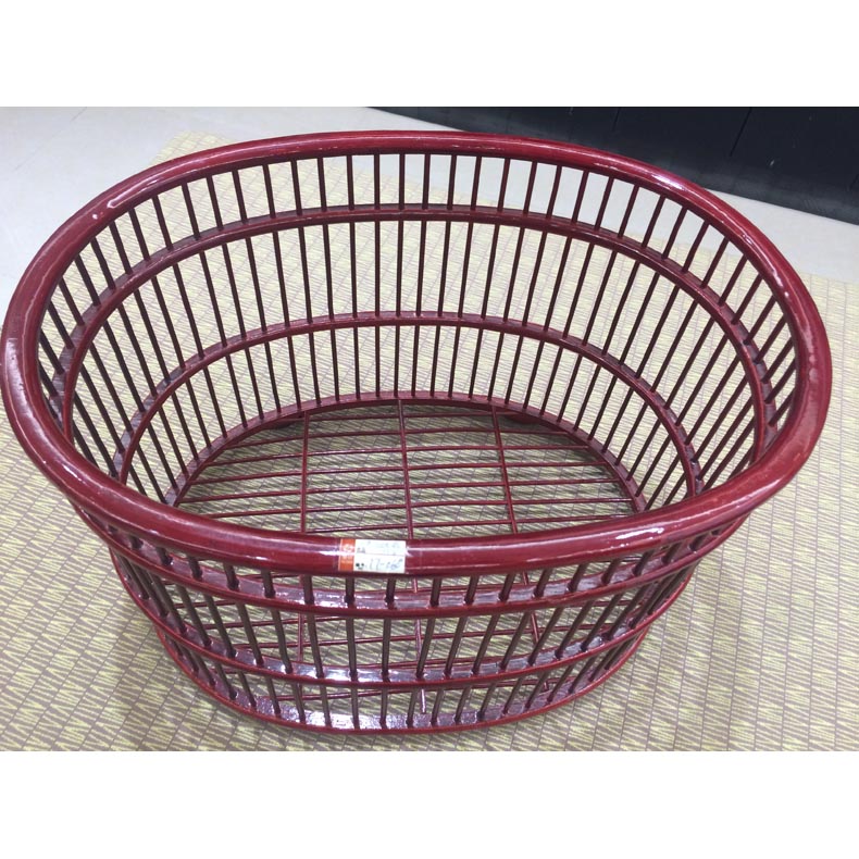 Plastic imitation woven changing storage basket