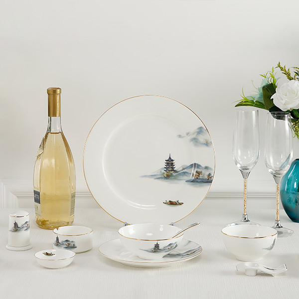 Jiangshan picturesque bone China tableware table